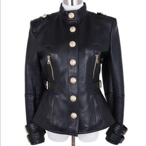 Authentic Balmain Leather Jacket